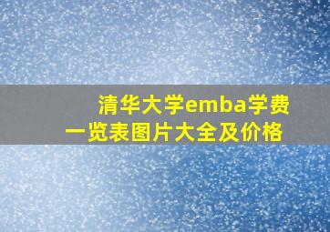 清华大学emba学费一览表图片大全及价格