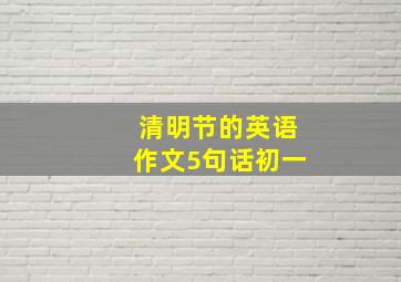 清明节的英语作文5句话初一