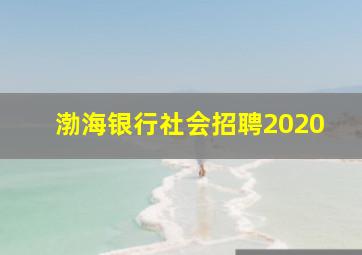 渤海银行社会招聘2020