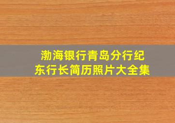 渤海银行青岛分行纪东行长简历照片大全集