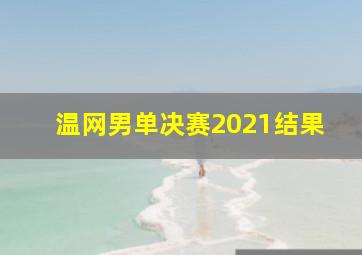 温网男单决赛2021结果