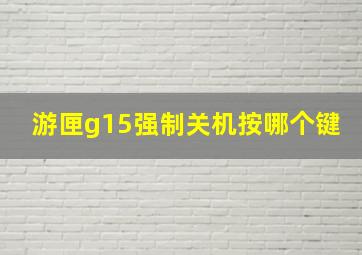 游匣g15强制关机按哪个键