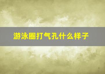 游泳圈打气孔什么样子