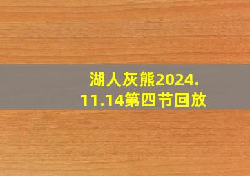 湖人灰熊2024.11.14第四节回放