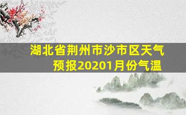 湖北省荆州市沙市区天气预报20201月份气温