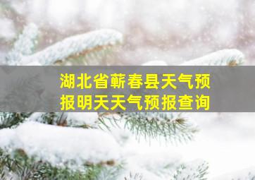 湖北省蕲春县天气预报明天天气预报查询