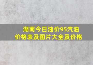 湖南今日油价95汽油价格表及图片大全及价格