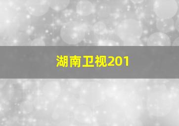 湖南卫视201