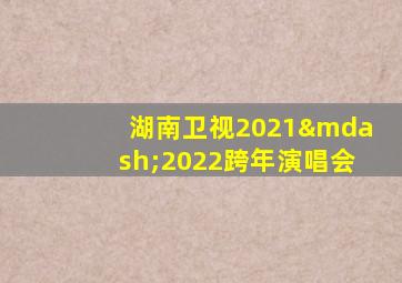 湖南卫视2021—2022跨年演唱会