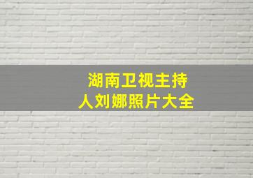 湖南卫视主持人刘娜照片大全