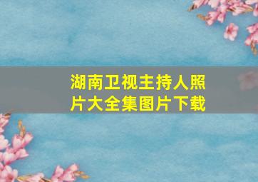 湖南卫视主持人照片大全集图片下载