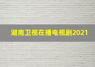 湖南卫视在播电视剧2021