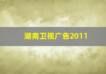 湖南卫视广告2011