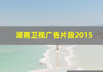 湖南卫视广告片段2015