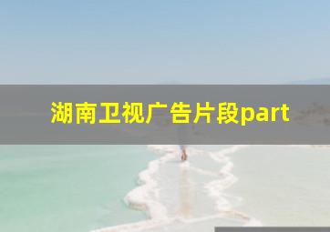 湖南卫视广告片段part