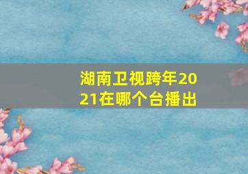 湖南卫视跨年2021在哪个台播出