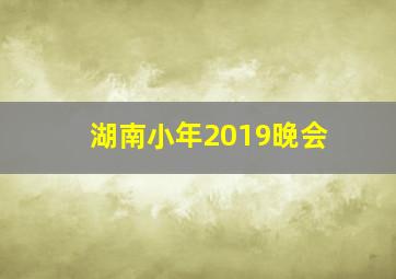 湖南小年2019晚会