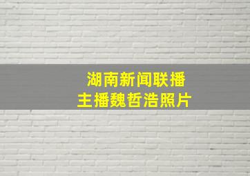 湖南新闻联播主播魏哲浩照片