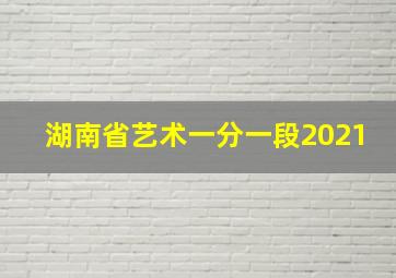 湖南省艺术一分一段2021