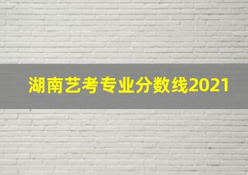 湖南艺考专业分数线2021