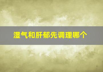 湿气和肝郁先调理哪个