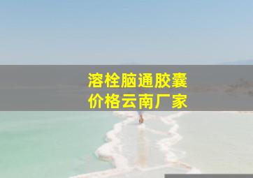 溶栓脑通胶囊价格云南厂家