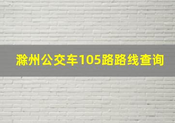 滁州公交车105路路线查询