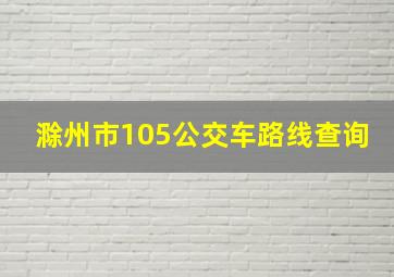 滁州市105公交车路线查询