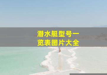 潜水艇型号一览表图片大全