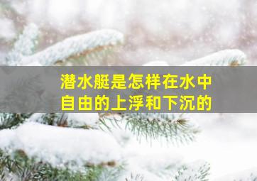 潜水艇是怎样在水中自由的上浮和下沉的