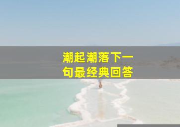 潮起潮落下一句最经典回答