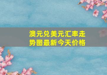 澳元兑美元汇率走势图最新今天价格