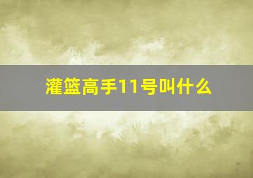 灌篮高手11号叫什么