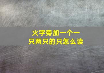 火字旁加一个一只两只的只怎么读