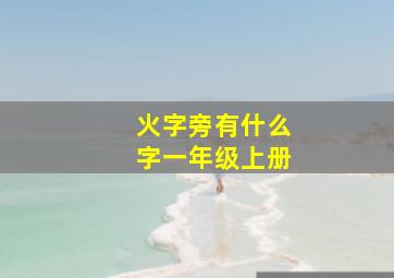 火字旁有什么字一年级上册