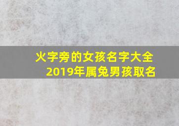 火字旁的女孩名字大全2019年属兔男孩取名