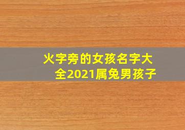 火字旁的女孩名字大全2021属兔男孩子