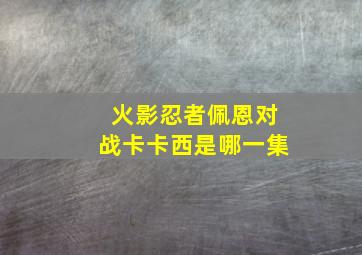 火影忍者佩恩对战卡卡西是哪一集