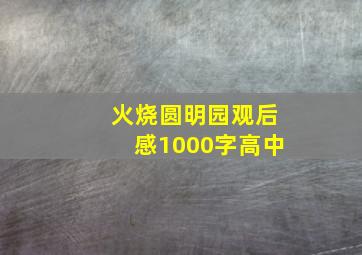 火烧圆明园观后感1000字高中