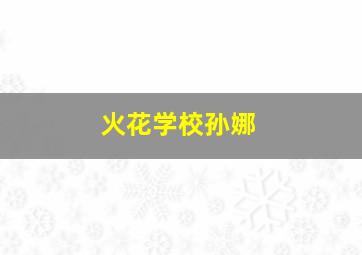 火花学校孙娜