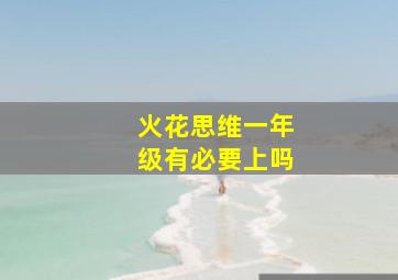 火花思维一年级有必要上吗