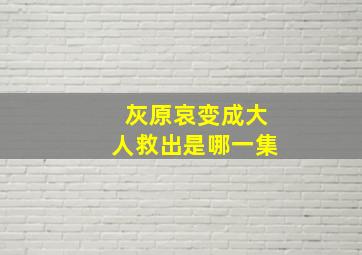 灰原哀变成大人救出是哪一集