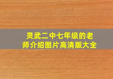 灵武二中七年级的老师介绍图片高清版大全