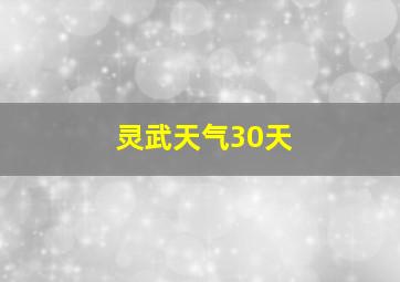 灵武天气30天