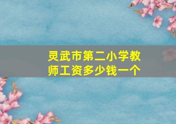 灵武市第二小学教师工资多少钱一个