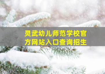 灵武幼儿师范学校官方网站入口查询招生