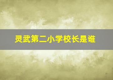 灵武第二小学校长是谁