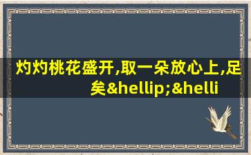 灼灼桃花盛开,取一朵放心上,足矣……