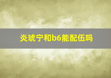 炎琥宁和b6能配伍吗