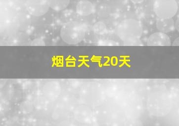 烟台天气20天